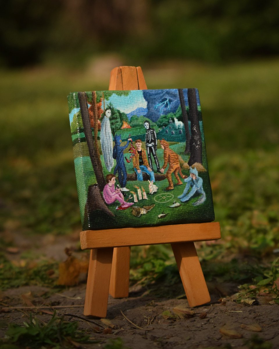 MurrayNaim's tweet photo. Dillom - Post mortem, mini recreación pintada a mano con acrilicos 6 x 6 cm, 2024 #dillom #postmortem #dillompostmortem #pintadoamano https://t.co/lnc4t4oqyq