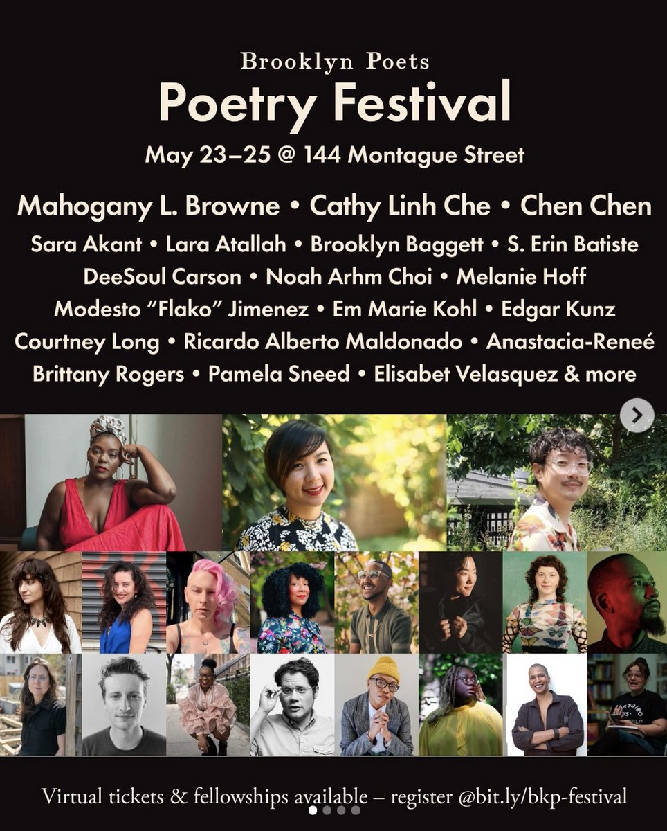 RTaysonWriter's tweet photo. At least they could scrounge up one white male poet for the Brooklyn #poets Festival. Thank goodness #DEI exists so everyone--even a token #whiteboy--can be represented. #poetrycommunity #poetrylove #poetryeverywhere #poetrylife https://t.co/UHbhxOiLf4
