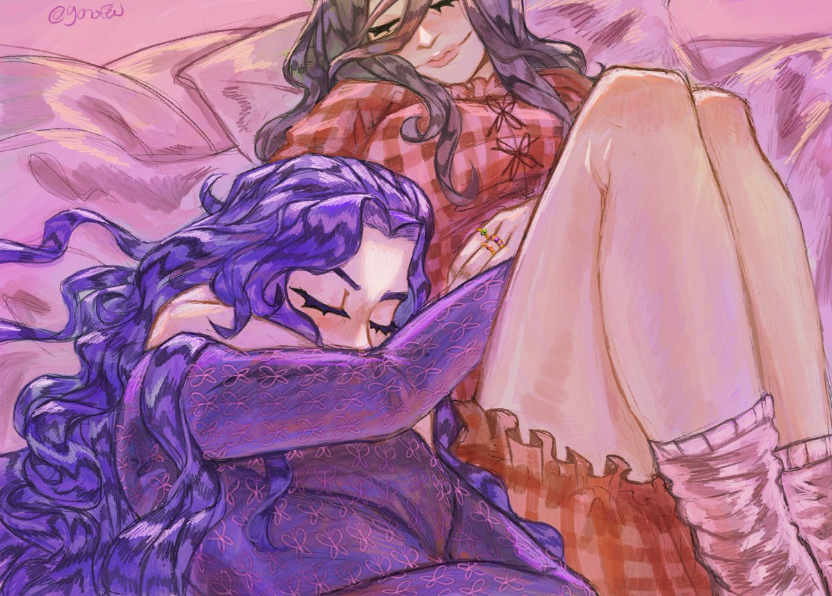 Sleepover with cute pjs :) #TheRealm #TheRealmfanart #roscumberfanart #tinakittenfanart