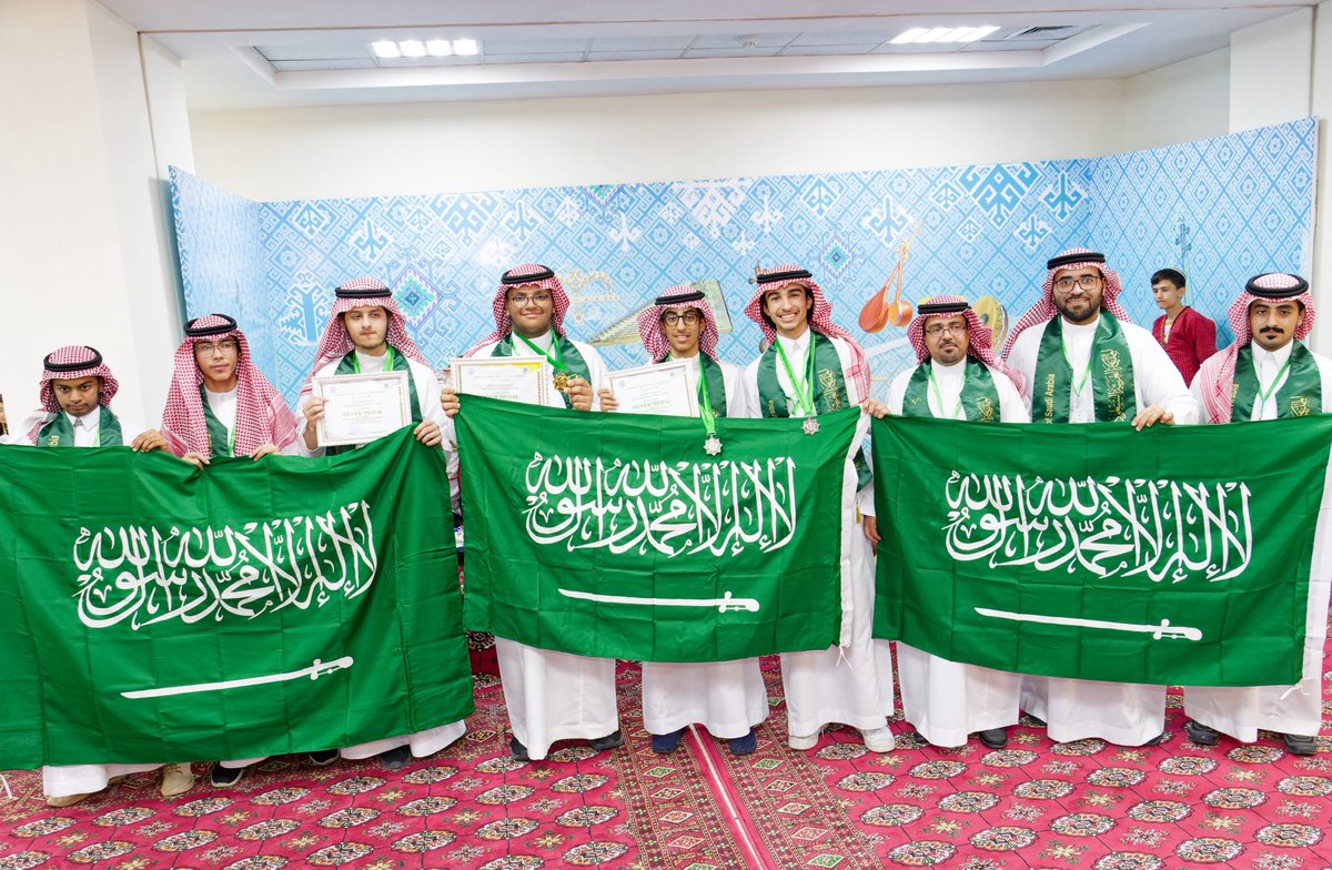 addel11's tweet photo. صور من مشاركة المنتخب السعودي في أولمبياد الرياضيات في تركمانستان https://t.co/rCLMm3MZXK