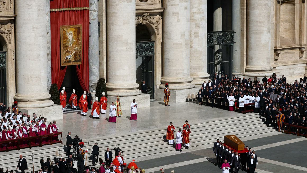 papalsupremacy's tweet photo. The funeral of Pope Francis felt surreal, a reminder that even in the passing of a Pope, the Catholic Church endures as a divine institution. https://t.co/ra8MUwl0z7