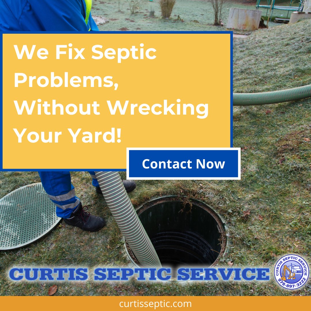 CurtisSeptic's tweet image. Think septic repair means tearing up your yard? 

Think again. Curtis Septic uses targeted excavation to solve issues with minimal disruption. 

Call 978-897-3222 for a smarter solution!

#MinimalExcavation #SepticSolutions