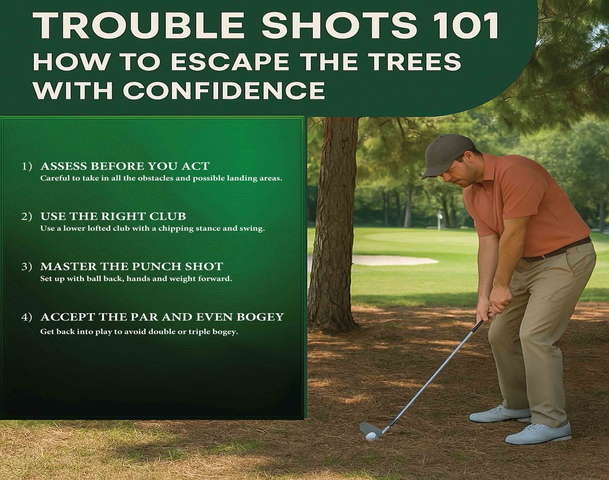 ejmacdonaldpga's tweet photo. Ever found yourself in the trees? 📷Learn how to escape trouble like a pro and save your round with smart, confident recovery shots.
Check out the full guide 📷 https://t.co/U6hGl6GKc7

#GolfTips #CourseManagement #TroubleShots #GolfInstruction 📷 https://t.co/FW0HXE2qqj