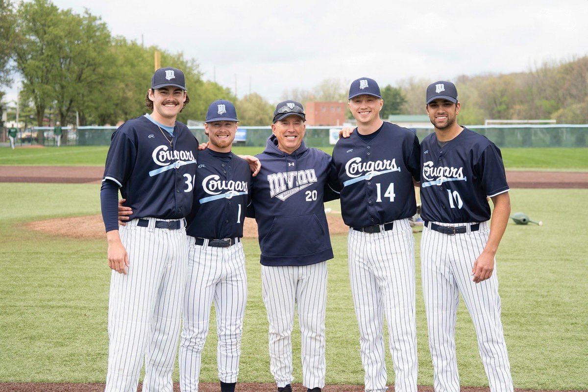 MVNU_Cougars's tweet photo. Today we honored the playing careers of Jack Moore, Jarin Bertke, Zak Hoop, and Max Donawa! Thank you seniors for your commitment and dedication to MVNU!

@MVNUBaseball https://t.co/JB7GpP1lGx