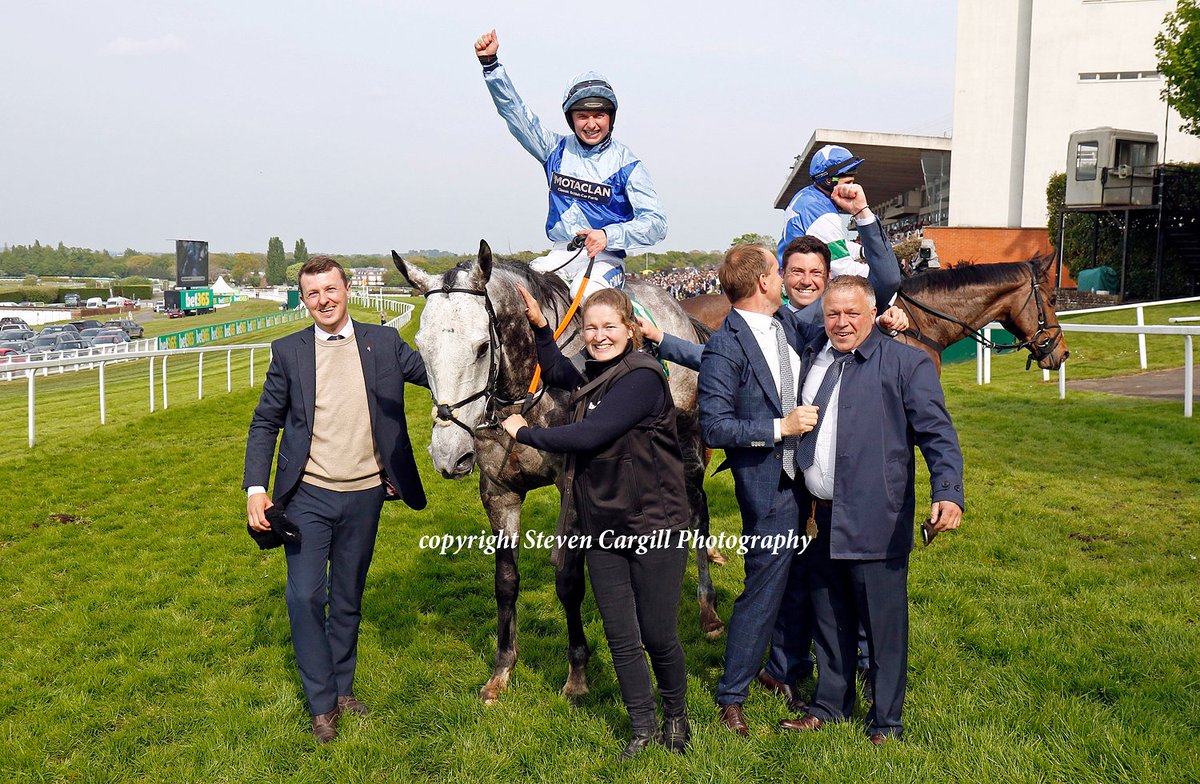 Steven_Cargill's tweet photo. 6th win for 7yo g RESPLENDENT GREY @Sean_Bowen_ in 29f @bet365 Gold Cup Handicap Chase @Sandownpark today for @coolmorestud Walk In The Park @O_J_murphy91 https://t.co/7EE4rnzZ1d