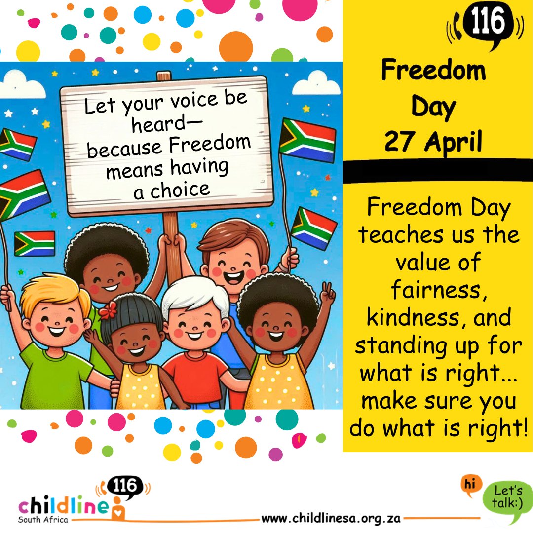 On April 27th, we celebrate #FreedomDay—a day that reminds us of the courage, struggles &amp; victories that led to the first democratic elections in 1994.  Let's cherish our rights and always strive to make the world a better place for everyone.
