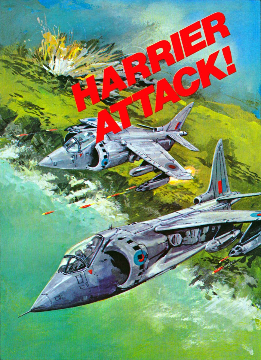 MarkRJones1970's tweet photo. Harrier Attack &amp; Scuba Dive, both from 1983 &amp; from #DurellSoftware for the #ZXSpectrum
Both games were very well done for the time
1st we have the ad forSD, then the unfettered artwork for the game. Then forHA, here's the inlay &amp; then the full version of the artwork
#RetroGaming https://t.co/9ujq3MGzff