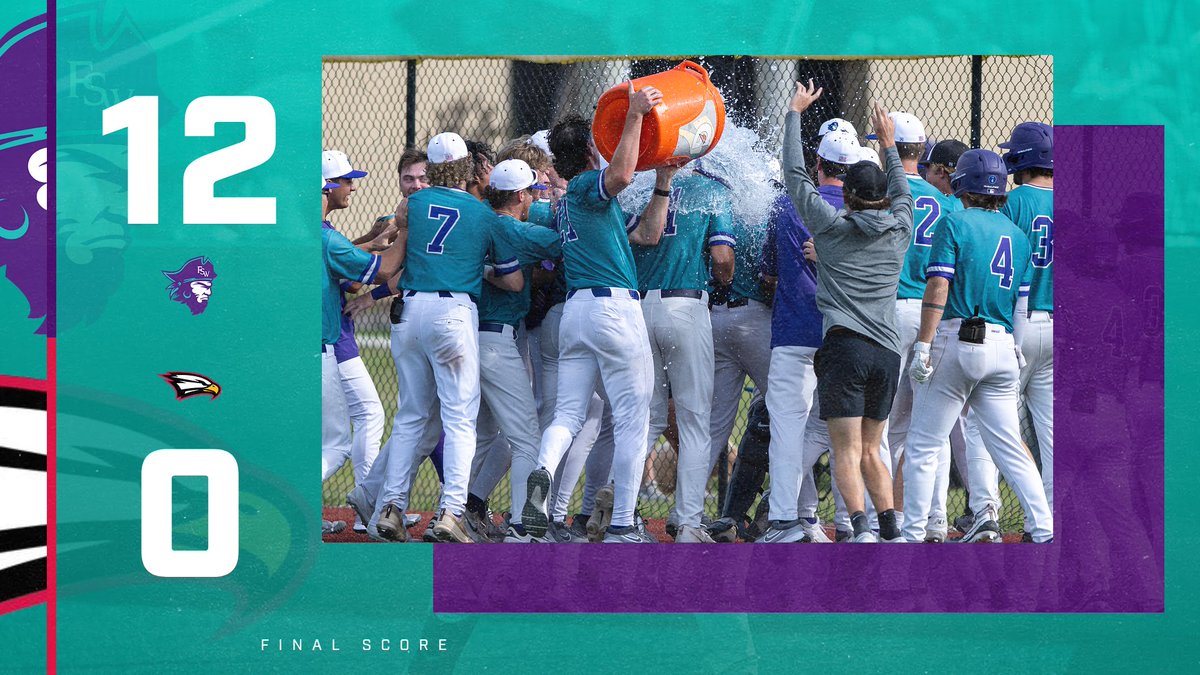 BSB: MISSION ACCOMPLISHED!! Your Florida SouthWestern State Buccaneers are the 2025 Citrus Conference Champions!! 
FSW hammers Polk in game two to finish off the sweep and clinch their fourth Conference Title!