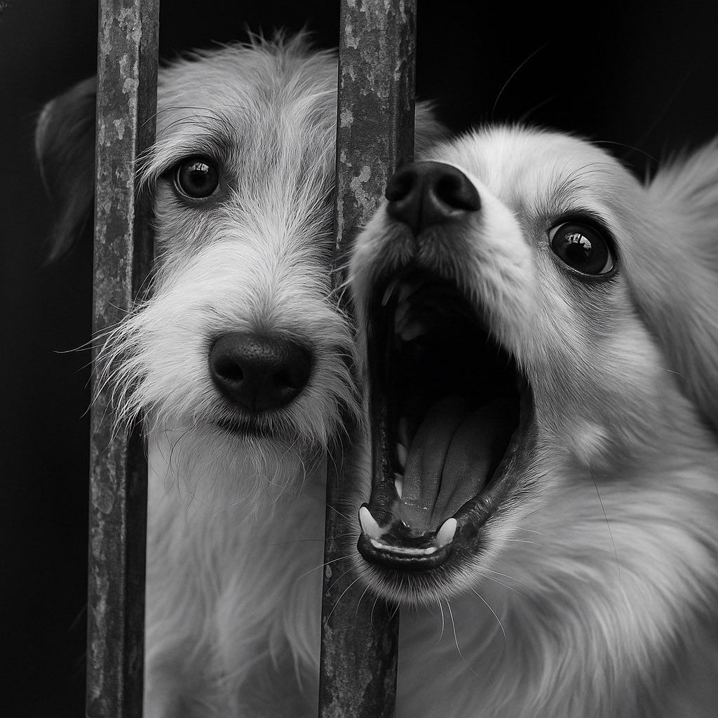AlmasDeLaCalle's tweet photo. Yo grito por mis hermanos

Grito,
porque ellos no pueden.
Grito,
porque sus voces se ahogan tras las rejas del olvido.
Grito,
porque sus ojos lloran en silencio,
mientras el mundo mira hacia otro lado.

Grito por los que tiemblan en el frío,
por los que esperan una mano que nunca llega,
por los que entregaron su alma a cambio de traición.

Grito por el que nació para amar
y fue arrojado como basura,
por el que mira a través de barrotes
pidiendo, sin palabras,
un poco de compasión.

Grito por los cuerpos heridos,
por los corazones que aún laten,
a pesar del hambre, del miedo,
del abandono brutal.

Grito para romper el muro de la indiferencia,
para perforar los oídos sordos,
para sacudir las almas dormidas.

Grito por ellos,
mis hermanos de piel, de pelaje, de ternura olvidada,
porque su dolor es también mi dolor,
porque su llanto resuena en mis huesos,
porque sus heridas también sangran en mi pecho.

Yo grito,
aunque el mundo calle.
Yo grito,
aunque me llamen loco, exagerado, soñador.
Yo grito,
porque el amor verdadero nunca se rinde,
nunca olvida,
nunca abandona.

Y seguiré gritando,
hasta que no quede un solo ser
olvidado en la oscuridad.
Hasta que el último de mis hermanos,
sea libre,
sea amado,
sea salvado.🐾🐾🙏🏻