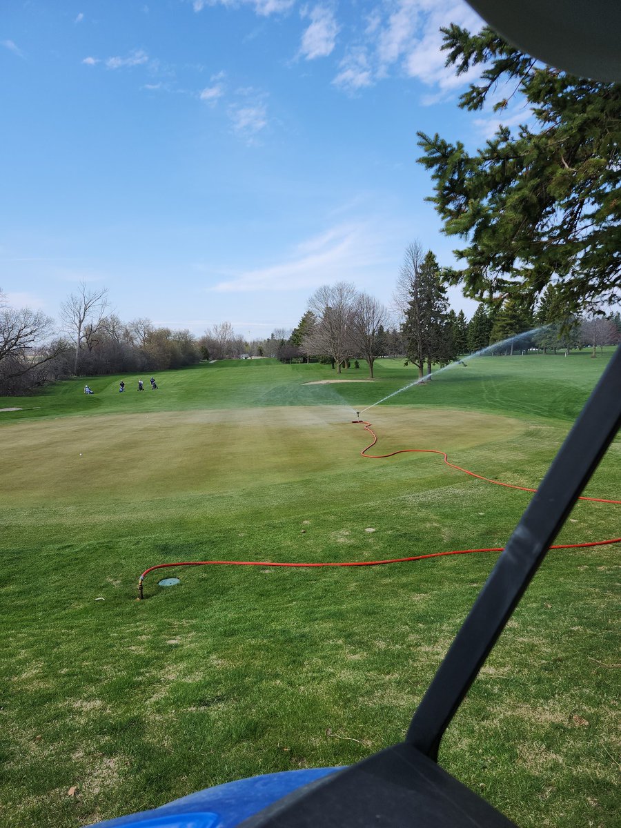 One thing about us Supers is we'll either figure out a solution or die trying. Quick morning brainstorm, about 500 phone calls, we came up with a plan. Generator to the well pump, 250 ft of discharge hose directly into the main line and 8 guys on hoses and we made it rain! 💧