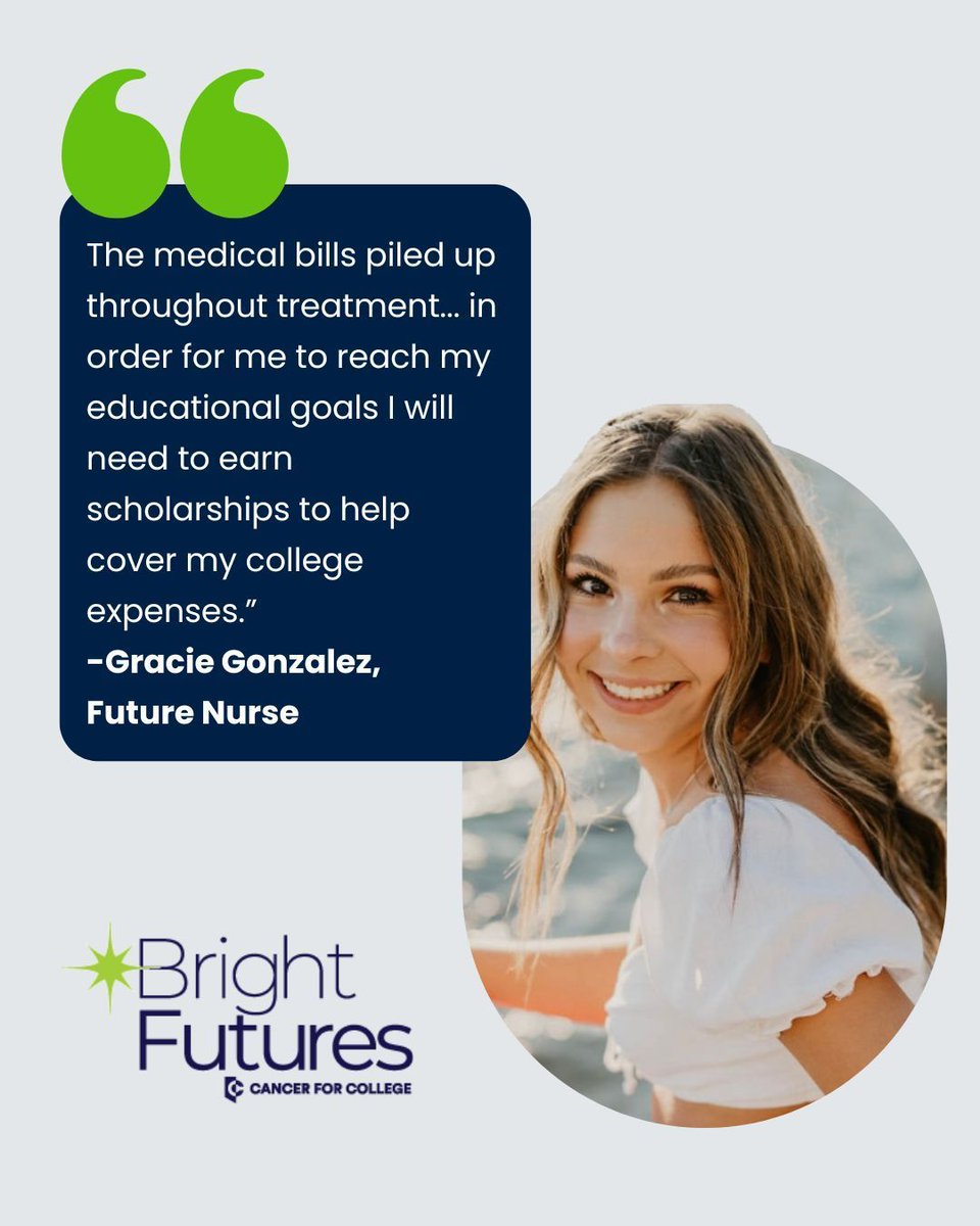 No one should choose between medical bills and college.

Help support #CancerSurvivors working toward their #BrightFutures

Donate today: buff.ly/3ZOqeLk

#cancerawareness #CancerforCollege #CancerSucks #CancerScholarships