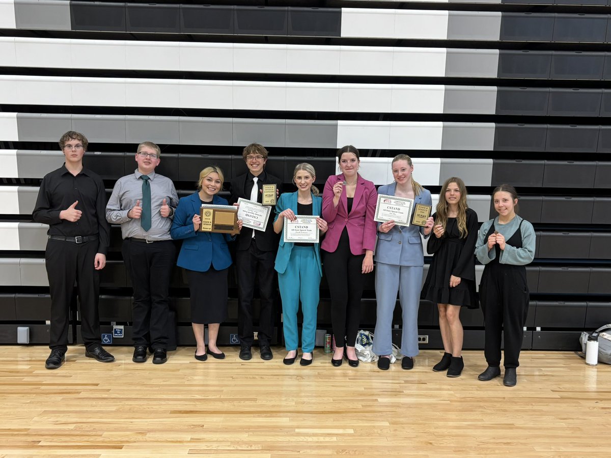 Enderlinad's tweet photo. Martin Bergstedt 1st in EPR &amp; 2nd in Storytelling
Danielle Goodmanson 2nd in Serious Prose 
Nevaeh Garces 5th in Poetry &amp; 8th in Serious Prose
Chloe Warg 1st in Inform 
Kaydence Gillund 2nd in Persuade
Julia Bergstedt &amp; Scout Friederichs 8th in Serious duo https://t.co/jLShEFC0Mk
