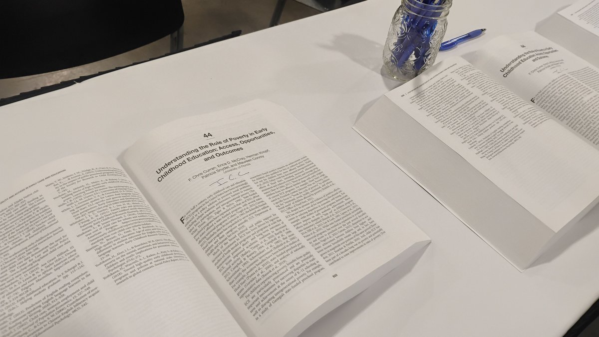 fchriscurran's tweet photo. Great time at our #AERA25 Handbook of Education Policy Research launch and book signing. Honored to contribute a chapter wíth @UF_COE colleagues on early childhood education's impact on alleviating poverty. https://t.co/aUWq6OV8Kn