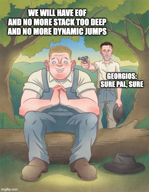 mariano.eth (@nanexcool) on Twitter photo even <a href="/gakonst/">Georgios Konstantopoulos</a> is against EOF now even <a href="/gakonst/">Georgios Konstantopoulos</a> is against EOF now
