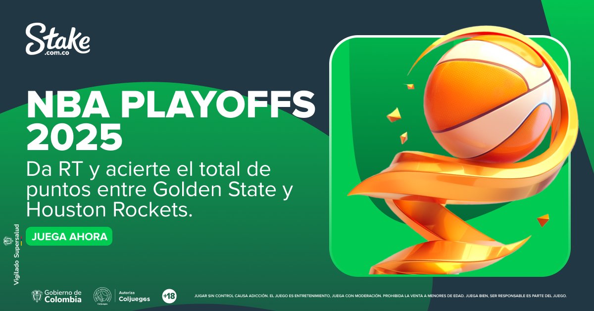 Golden State y Houston Rockets buscan seguir avanzando en la #NBA 🏀

Da RT y acierta el total de puntos para participar por una freebet de $25.000 💸

Juega aquí: ow.ly/O0f750VHols
