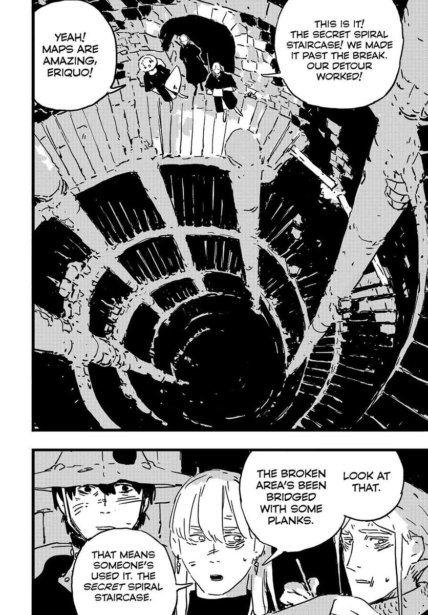 MorrowindThe's tweet photo. Detailed similarly to Blame! Only it's more deceptively so. Panels like this seem so simple but are often packed with small details. His commitment to bringing back ink is stronger than ever. I'm obsessed with this boat made out of darkness and the way he draws these spirals https://t.co/igUHrRuLZm