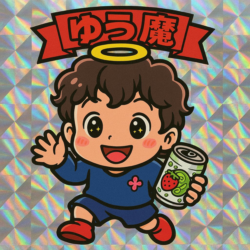 tomatopocket's tweet photo. chatGTPで今流行りのビックリマンチョコシール風を作ってみたよ｡
お孫ちゃんとばば😊 https://t.co/WP1St1PaCX