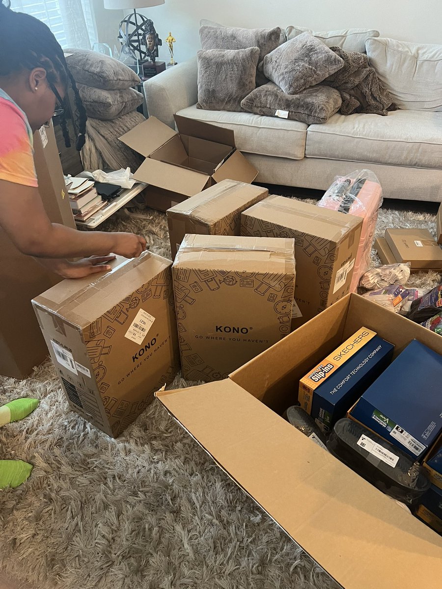 Just mailed off ALL $50,000 of scholarships to each PSCS scholar’s university &amp; now our Exec. Secretary is here stuffing 8 suitcases full of pajamas, sneakers, socks, underwear, journals, etc. for the formerly incarcerated women leaving the women’s prison! thurmanperryfoundation.org