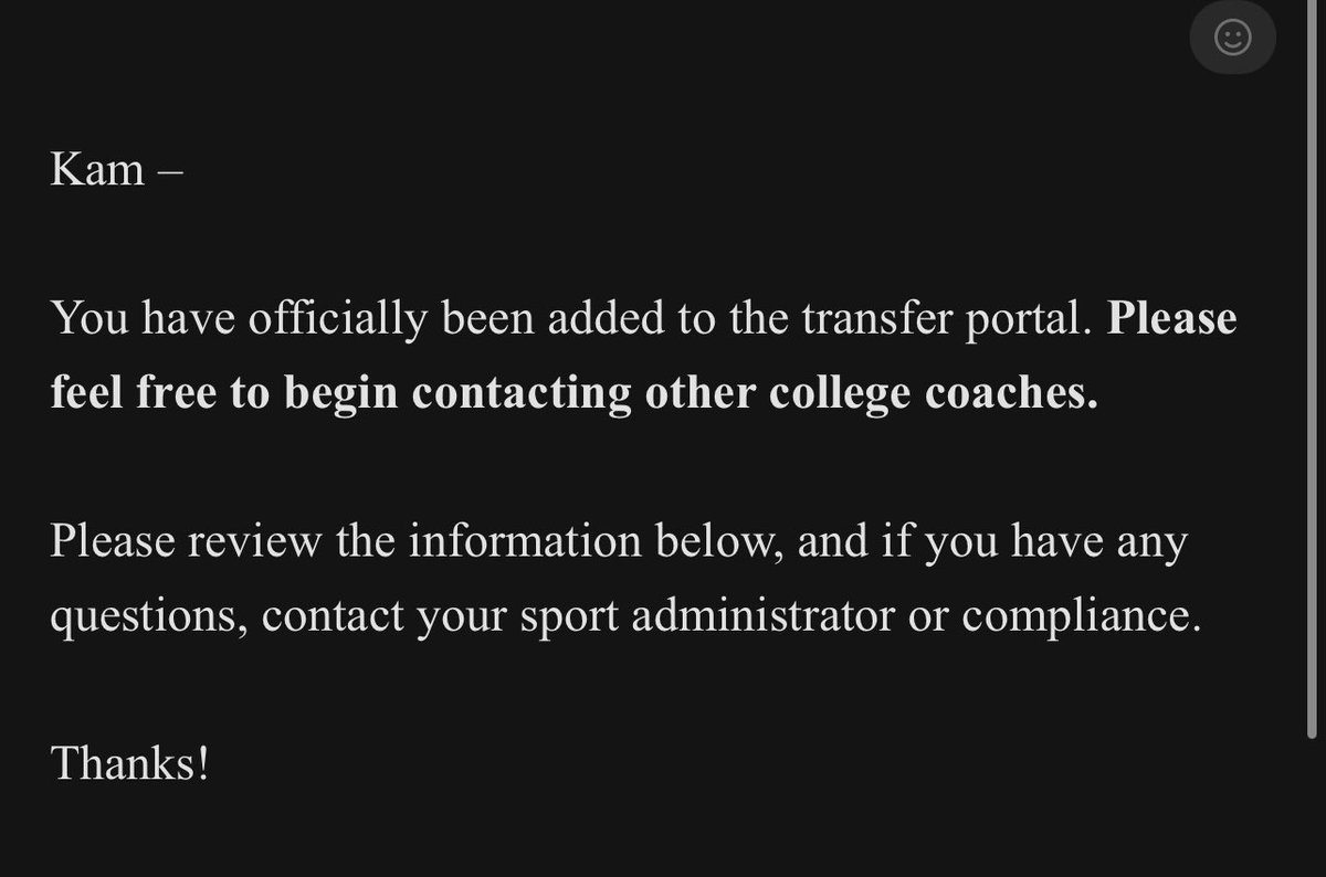I am officially in the transfer portal! I will have my film by Monday at the latest.
6”3 295
3 years of eligibility remaining
Guard/Center