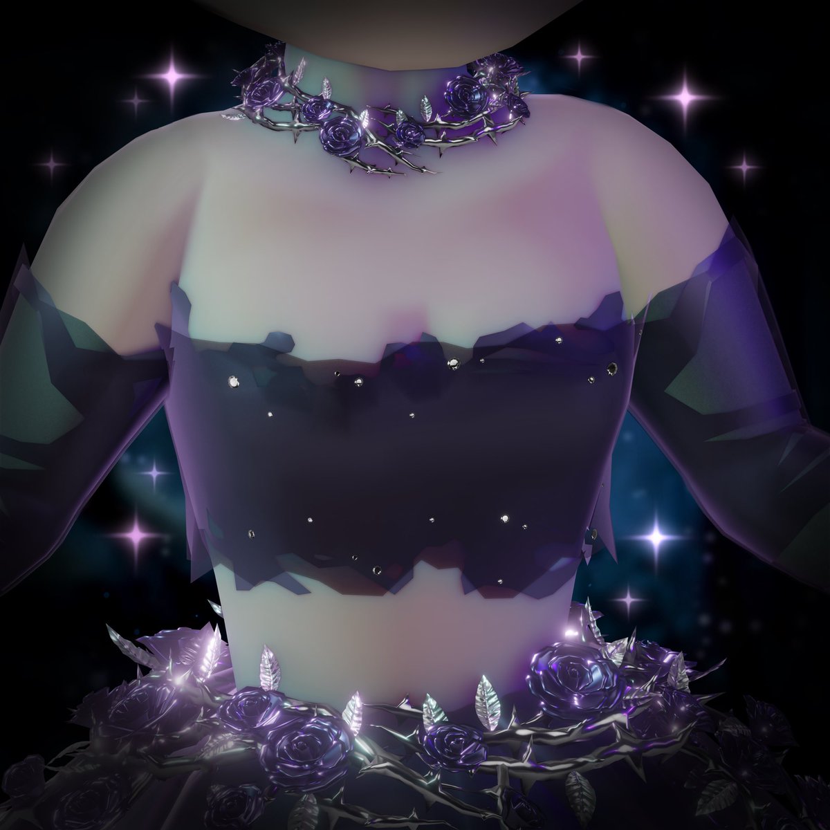 RoyaleHighValks's tweet image. As the night falls over the campus, a glimmer of sparkles catches your eye from out your dorm window...
the sparking glow of purple fairy wings can be spotted from across the courtyard! 🦋 ✨ 

Adorned with a crown of thorns and roses, the Fallen Fae creeps like vines emerging…