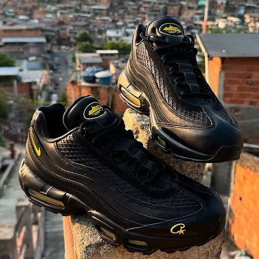 NIKE AIR MAX 95 × CORTEIZ ナイキ エア マックス 95 × コーテイズ メンズ BLACK/BLACK/TOUR YELLOW ブラック FB2709-003 Corteiz × NIKE AIR MAX 95 “Black/Tour Yellow” (コーテイズ ナイキ