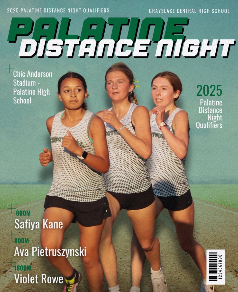 Let’s go!
Distance Night
6:11 pm Girls 800 -Safiya will be racing
6:16 pm Girls 800 -Ava will be racing
6:37 pm Girls Mile -Violet will be racing
