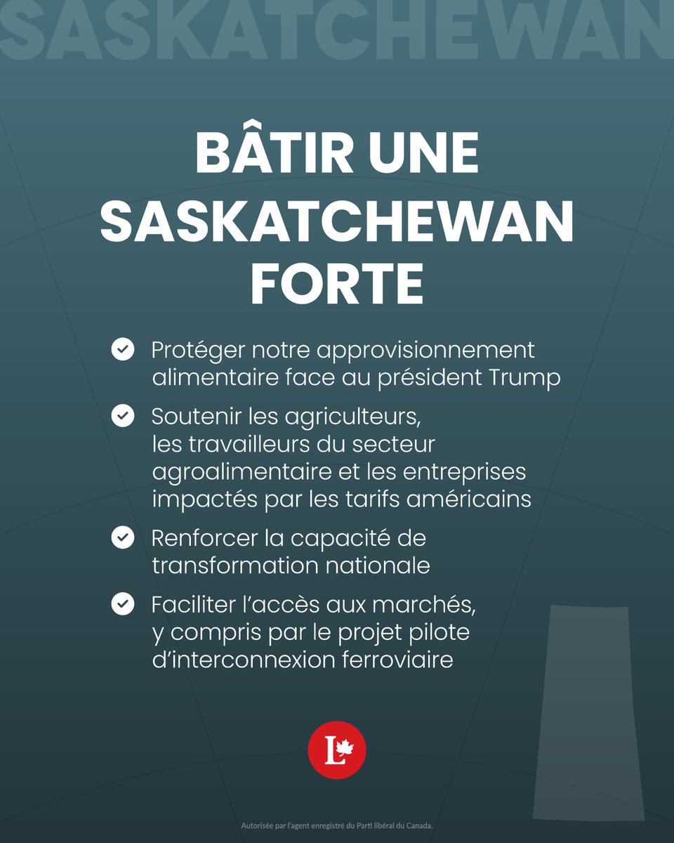 TMUKAMUSONI's tweet photo. Bâtir une Saskatchewan forte @MarkJCarney #UnCanadaFort https://t.co/5tTZyphPPv