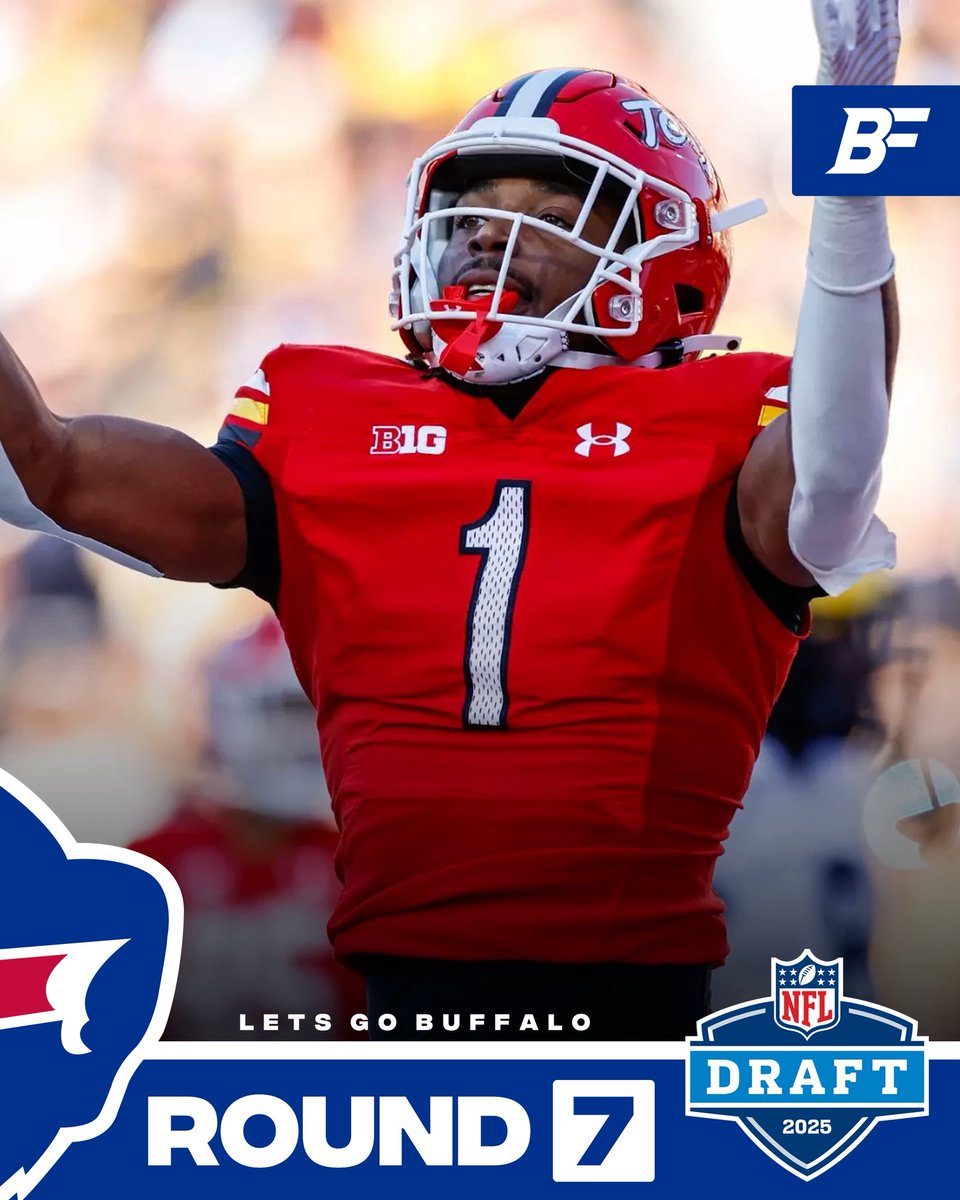 The Buffalo Bills select, WR Kaden Prather, Maryland. Welcome to Buffalo 🦬

#BillsMafia
