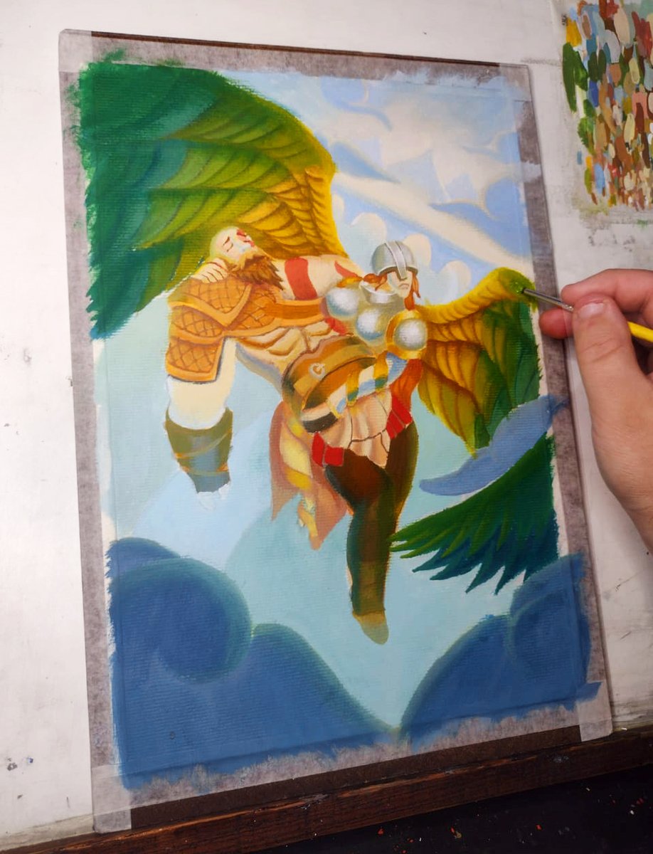 FelipeS56083258's tweet photo. fanart of krato
he is always trying to find peace but he never finds it. But this time he managed to find the rest he wanted 

acrylic media
size 210 x 297 mm

#kratos #godofwor #art #nordico #metologia #pintura #painting🎨 #fantasyart #illustration #games https://t.co/dXIuJT0YbD