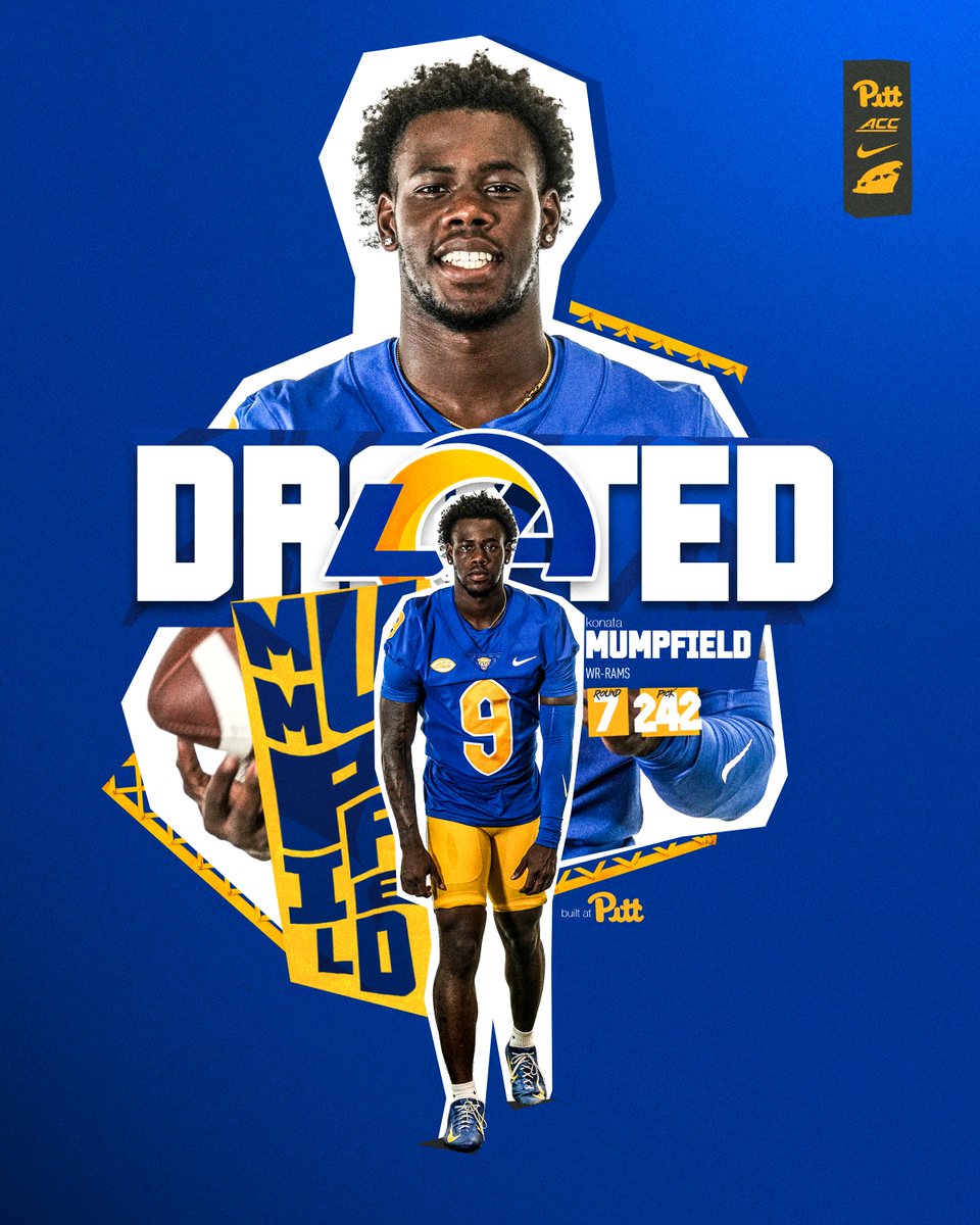 Pitt Football (@pitt_fb) on Twitter photo #RamsHouse ❕❕
Konata Mumpfield // Round 7 // Pick 242
<a href="/konata_b/">Konata B Mumpfield</a> | <a href="/RamsNFL/">Los Angeles Rams</a>
#H2P ➡️ <a href="/NFLDraft/">NFL Draft</a> ➡️ <a href="/NFL/">NFL</a> #RamsHouse ❕❕
Konata Mumpfield // Round 7 // Pick 242
<a href="/konata_b/">Konata B Mumpfield</a> | <a href="/RamsNFL/">Los Angeles Rams</a>
#H2P ➡️ <a href="/NFLDraft/">NFL Draft</a> ➡️ <a href="/NFL/">NFL</a>