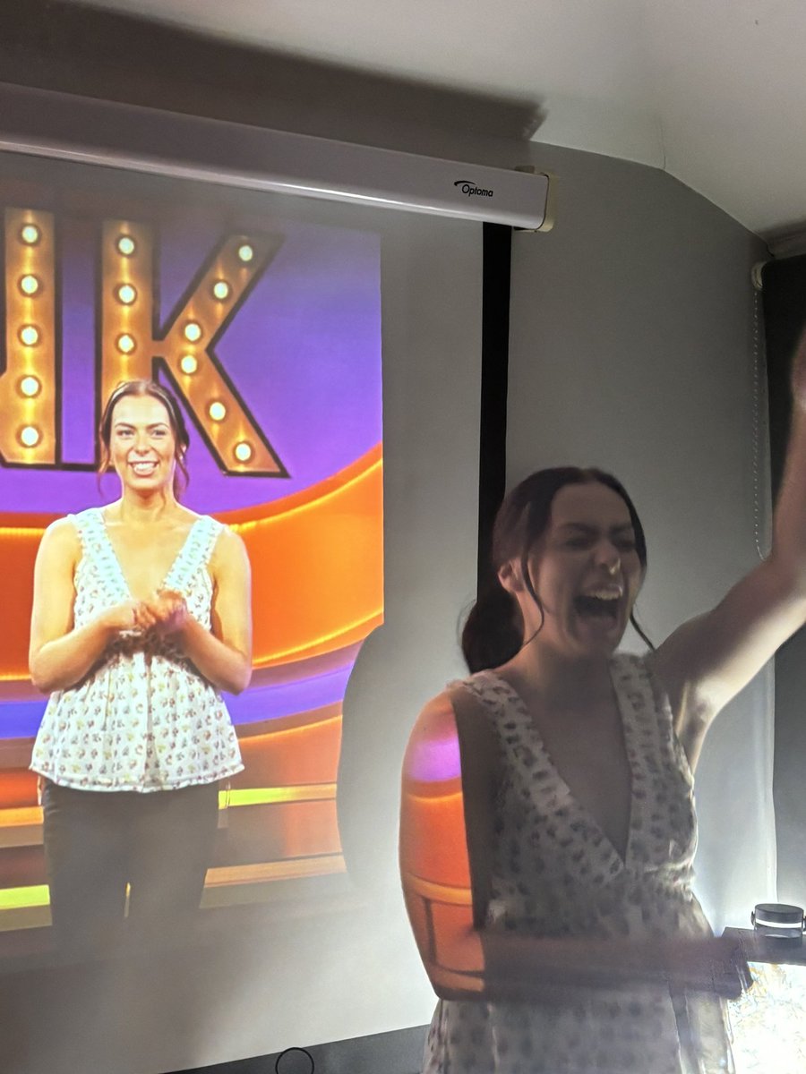 Had a lovely evening with my ex colleagues watching our lovely mate Charlotte on #BlanketyBlank 
I can confirm she is as nuts in real life but we love her ❤️