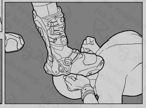Drawing boots is calming.