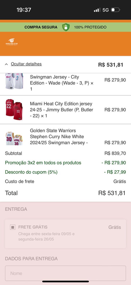 NbaTigur's tweet image. Jersey de 700 conto? 🤡

Na @Shootingjerseys você encontra a mesma qualidade  por menos de R$530,00 e consegue levar 3 JERSEYS!! 🔥

Cupom de desconto -  TIGUR5
👇 Link da promo no comentário