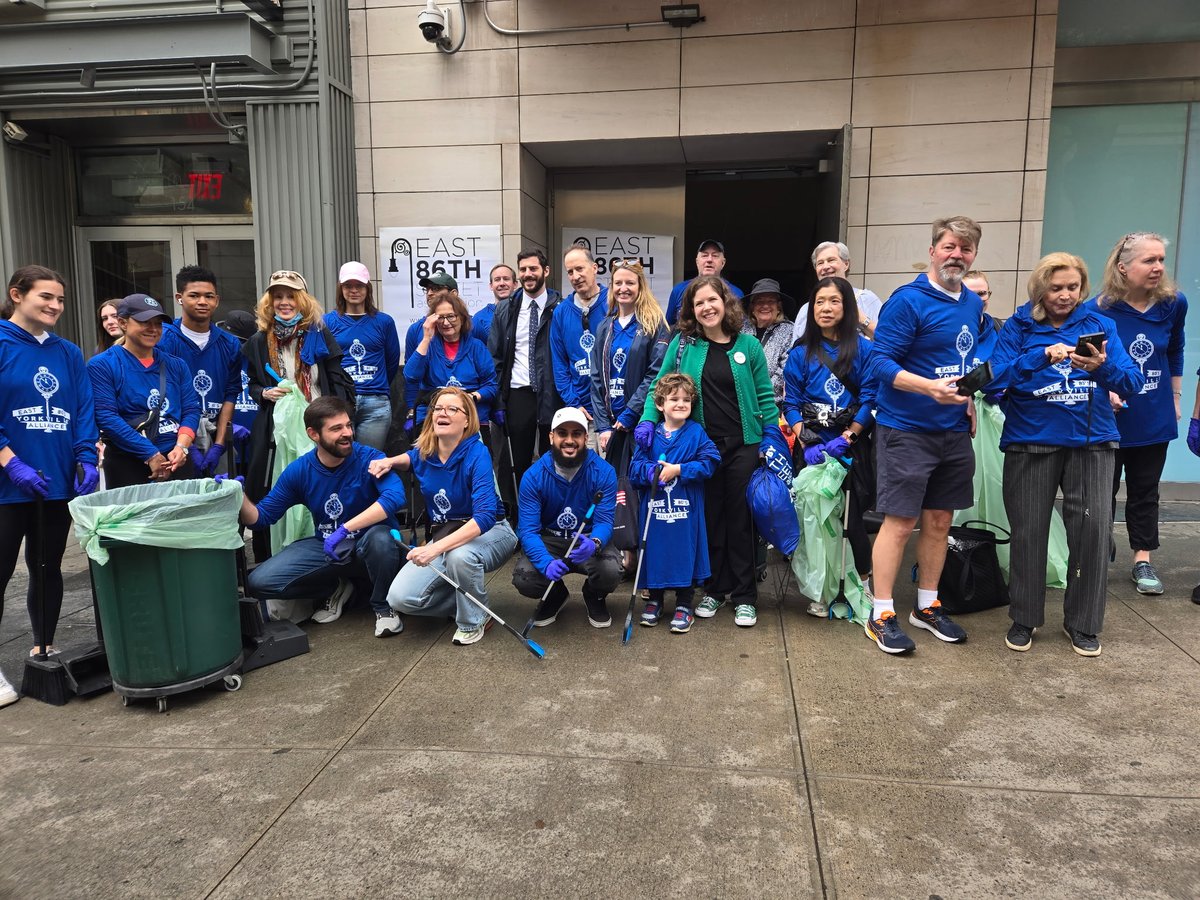A fantastic day cleaning <a href="/East86th/">East 86th St Assn</a> ! Thank you to all of our volunteers, numbering over 40 today, despite the dicey weather! Thanks to all that participated, for <a href="/aceprogramsny/">ACE New York</a> and <a href="/ChickfilA/">Chick-fil-A, Inc.</a> for your generous contributions to the event.