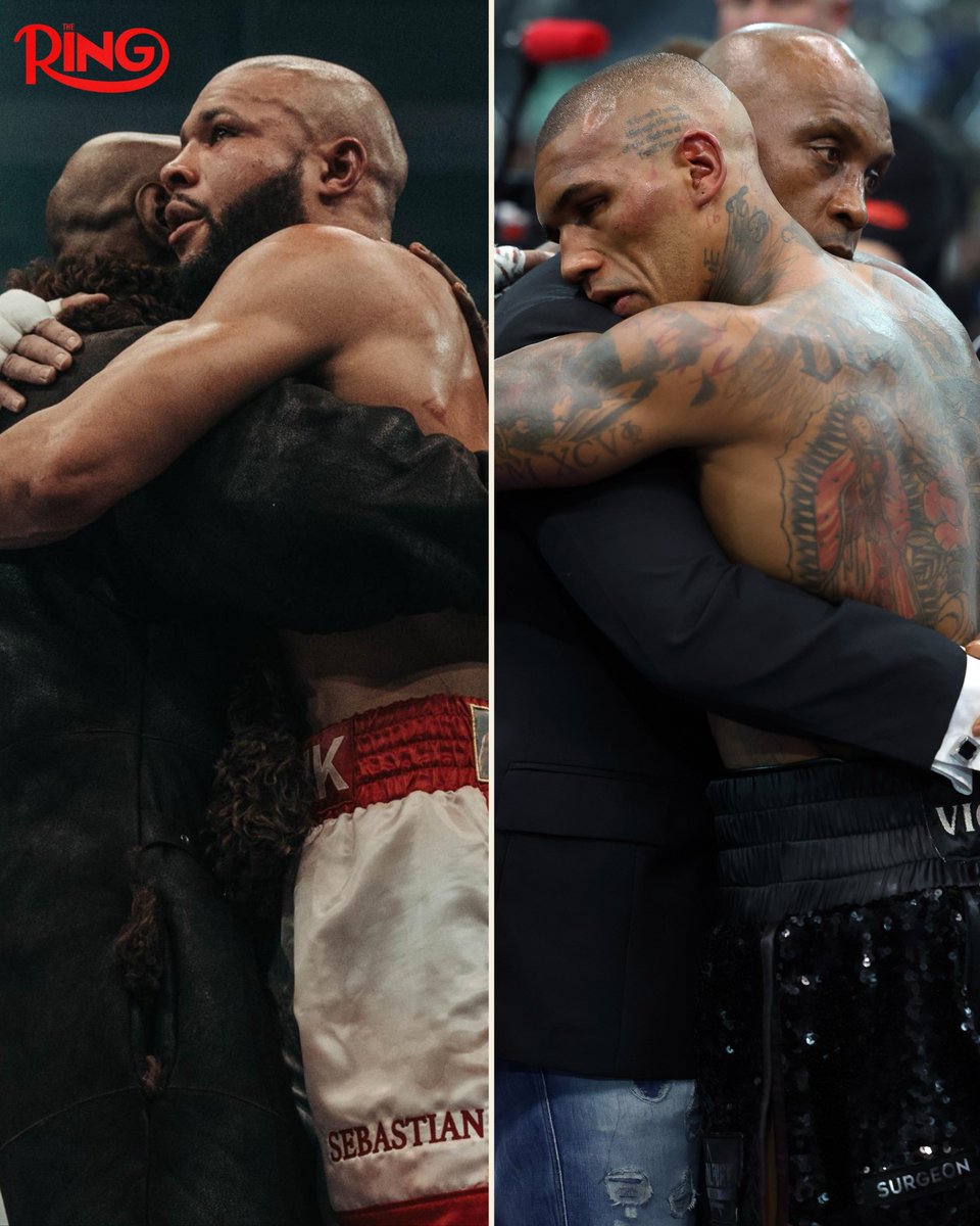Chris Eubank Jr and Conor Benn shared heartfelt moments with their fathers after the fight 🥊❤️

The Ring's <a href="/FATALFURY_PR/">FATAL FURY: City of the Wolves</a>: City of the Wolves card on DAZN and Sky.
