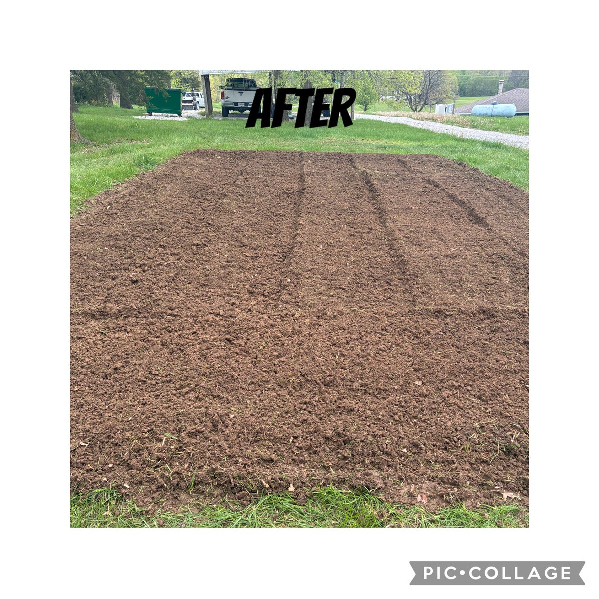 kostertsd's tweet photo. A new 20’ x 25’ garden, from sod, tilled up great in the hour minimum charge of $75.00! https://t.co/dcvSo2Ykga