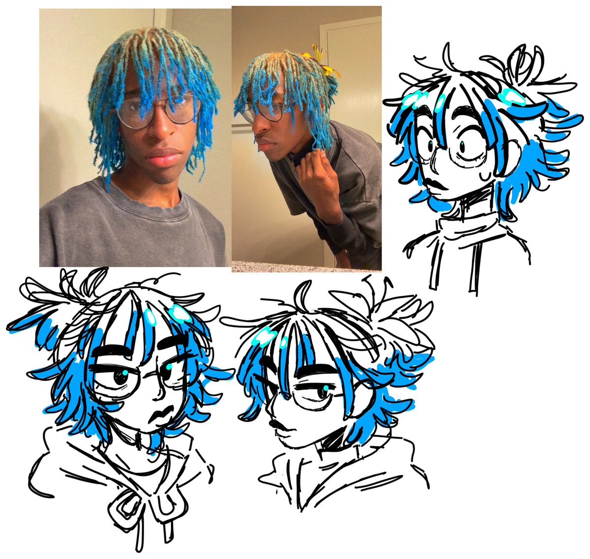 Agent_DINKY's tweet image. Oh!
I drew me again
Plus my hair’s sorta blue now :)c💙