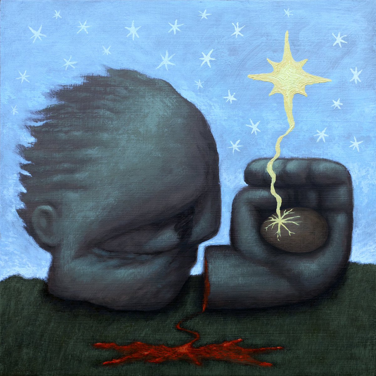 "Monument of Concern" 12"x12" oil on panel