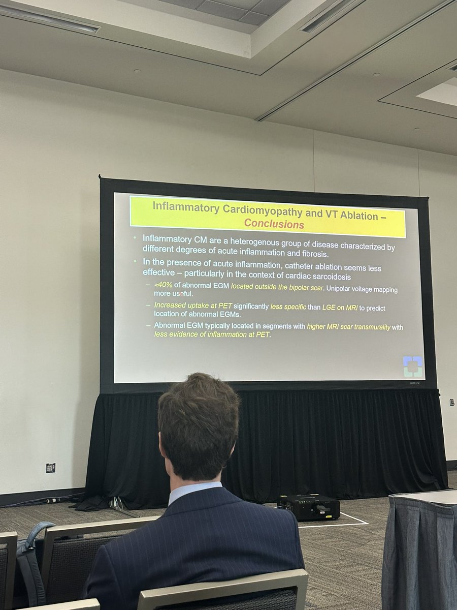Sebastian Santos, MD (@sebastiansantp) on Twitter photo Outstanding presentation by <a href="/Dr_Santangeli/">Pasquale Santangeli</a> on VT ablation in inflammatory cardiomyopathies.~40% of abnormal EGMs are located outside the bipolar scar, highlighting the need to adjust mapping strategies during ablation. #HRS2025 #Epeeps <a href="/HRSonline/">Heart Rhythm Society</a> Outstanding presentation by <a href="/Dr_Santangeli/">Pasquale Santangeli</a> on VT ablation in inflammatory cardiomyopathies.~40% of abnormal EGMs are located outside the bipolar scar, highlighting the need to adjust mapping strategies during ablation. #HRS2025 #Epeeps <a href="/HRSonline/">Heart Rhythm Society</a>