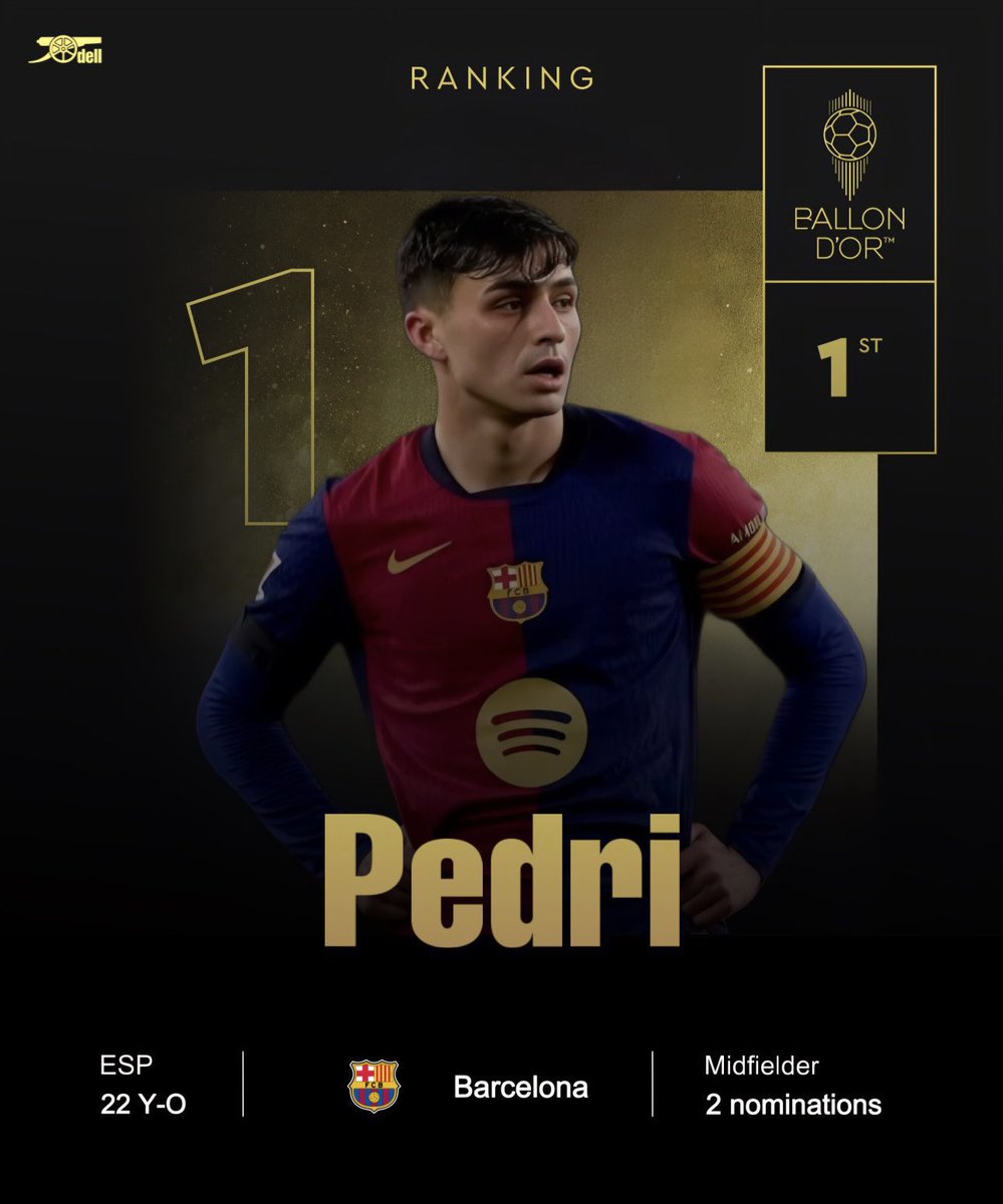 FCB_RUNS_'s tweet photo. Like this post if Pedri is the favorite to win the 2025 Ballon dOr https://t.co/i7Ko1DNppa