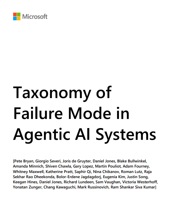 .<a href="/Microsoft/">Microsoft</a>’s AI Red Team studied how Agentic AI systems might fail.

Here are 5 serious risks:

- Hackers hijack agents to change their behavior.
- Attackers sneak bad instructions into the agent’s memory.
- Hidden commands sneak in via external data.
- Attackers reroute or
