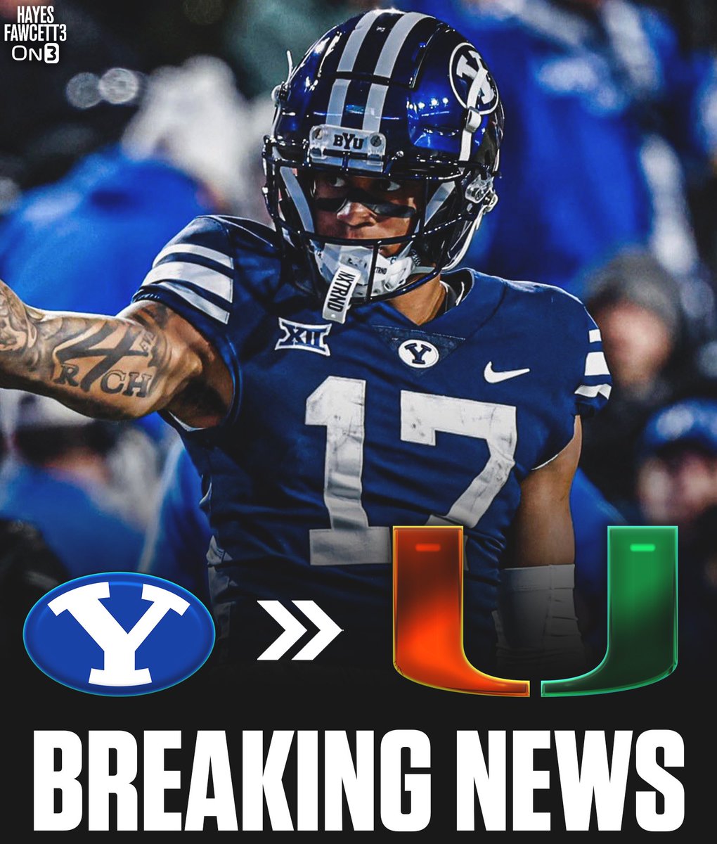 BREAKING: BYU All-American WR/KR Keelan Marion has Committed to Miami, he tells <a href="/On3sports/">On3</a> 

In his career he’s totaled 76 Catches for 1,125 YDs &amp; 12 total TDs

Has 38 Kick Return Attempts for 881 YDS &amp; 3 TDs

Was one of the Top Players in the Portal

on3.com/transfer-porta…