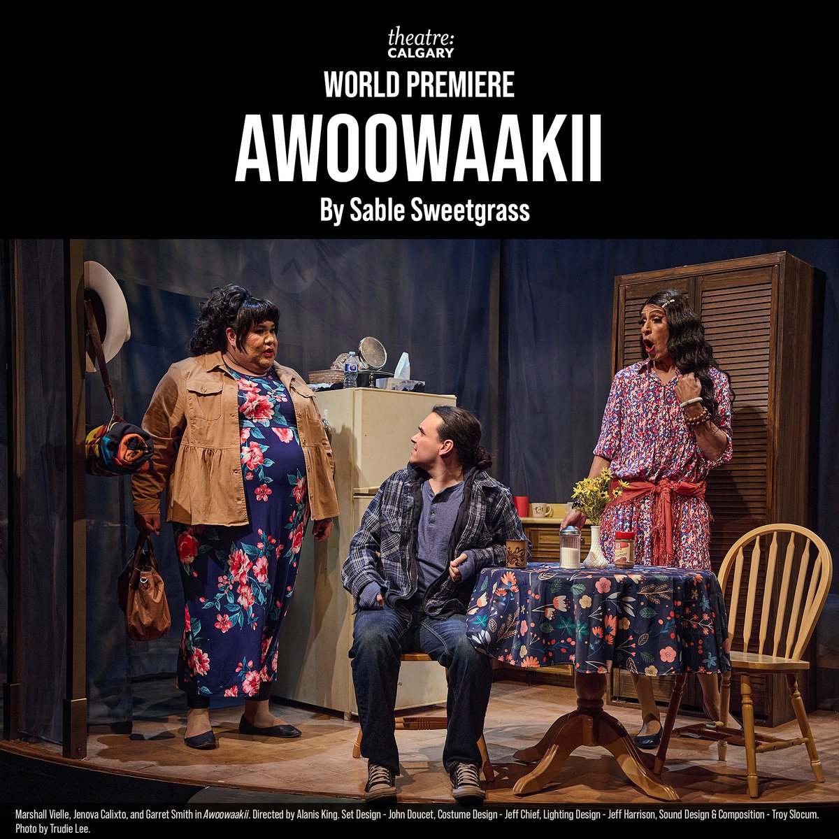 Theatre Calgary (@theatrecalgary) on Twitter photo Last night we celebrated the Opening & World Premiere of Awwoowaakii by local playwright Sable Sweetgrass! 🎉 Congrats to all involved! 👏
Awoowaakii runs until May 11 in the Big Secret Theatre in <a href="/yycARTS/">Arts Commons</a>.
Find tix and learn more about the play at the link in our bio!
#YYCArts Last night we celebrated the Opening & World Premiere of Awwoowaakii by local playwright Sable Sweetgrass! 🎉 Congrats to all involved! 👏
Awoowaakii runs until May 11 in the Big Secret Theatre in <a href="/yycARTS/">Arts Commons</a>.
Find tix and learn more about the play at the link in our bio!
#YYCArts