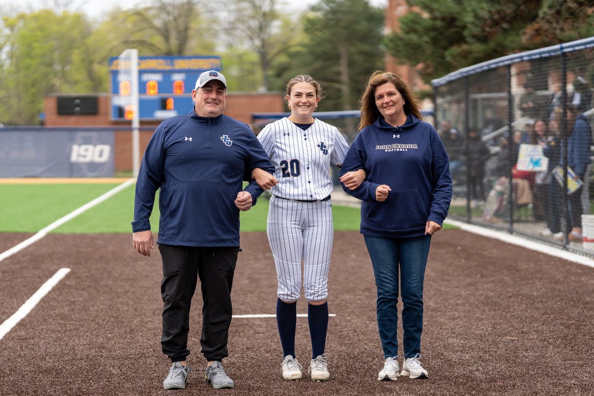 jcusports's tweet photo. SB: Following a narrow Game 1 defeat, @JohnCarrollSB roars for 9 runs to win Game 2 on Senior Day ⚡️

📰 https://t.co/X6A6XOgwJu https://t.co/jada1Xpr7U