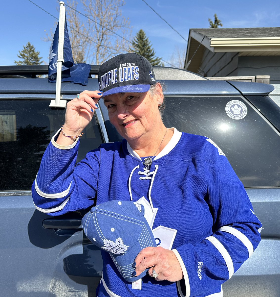 gramfor7's tweet photo. April 26. Decided to go with the Lanny MacDonald autographed hat for this very big game tonight! #GoLeafsGo https://t.co/TaZUy2IWtz
