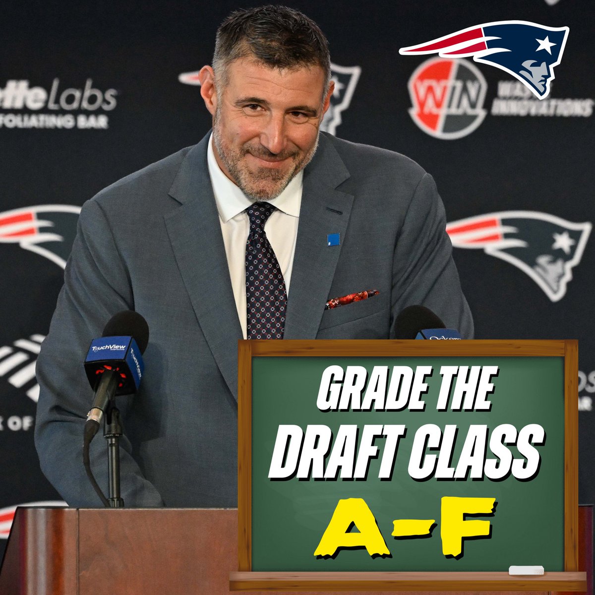 What is YOUR Grade for the Patriots 2025 Draft Class?? 🤔🤔

RD 1: OT Will Campbell
RD 2: RB TreVeyon Henderson
RD 3: WR Kyle Williams
RD 3: C Jared Wilson
RD 4: S Craig Woodson
RD 4: DT Joshua Farmer
RD 5: EDGE Bradyn Swinson
RD 6: K Andres Borregales
RD 7: OT Marcus Bryant
RD
