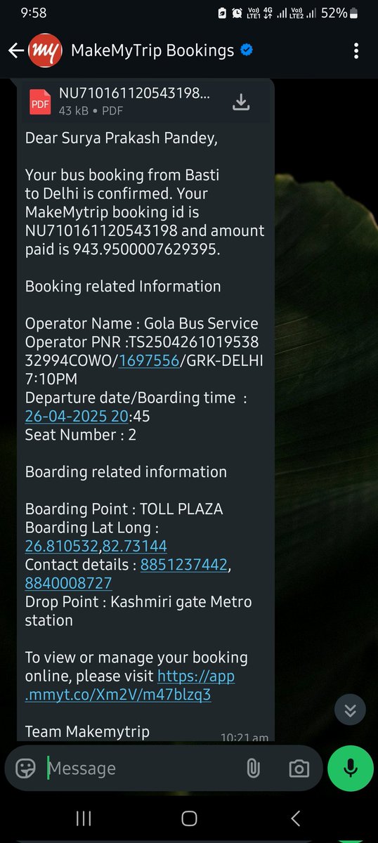 ImsuryaJ's tweet photo. @makemytripcare @makemytrip 
CC @UPGovt @Uppolice @uptrafficpolice @timesofindia @aajtak @HMOIndia @PMOIndia 
Need immediate support as bus staffs &amp; MMT team not supporting.
Near about 25-30 passenger's are struggling here since last 5hr at Agra expressway near just Agra toll tax. https://t.co/cvud3uc2Yt