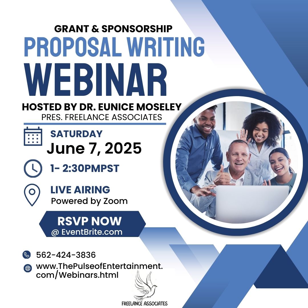 EuniceMoseley's tweet image. #GrantWriting #KnowledgeIsPower #RSVPToday @EventBrite
thepulseofentertainment.com/webinars.html