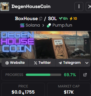 Duke_AW's tweet photo. #BoxHouse, DegenHouseCoin at https://t.co/C9n2hsldVr
@DegenHouseCoin

ca: 2eEbb8tE2r68KE3YVNyKN6J2YrceCQ9hJH6FxkZ3pump

The year is 2026 , 98% of Solana memecoin traders didnt make it.

✅ https://t.co/ygMtPvvHDj
✅ https://t.co/UVnweUMzAX

chart : https://t.co/1E24yatlHX https://t.co/MnIyh0VmxJ