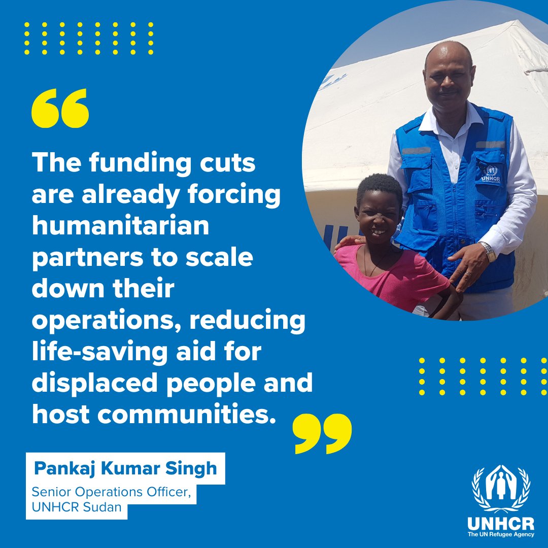 For Sudan, less funding = less food, healthcare and protection.

Refugees and their host communities can’t afford for the world to look away.

Donate if you can: bit.ly/3Ux5VyA